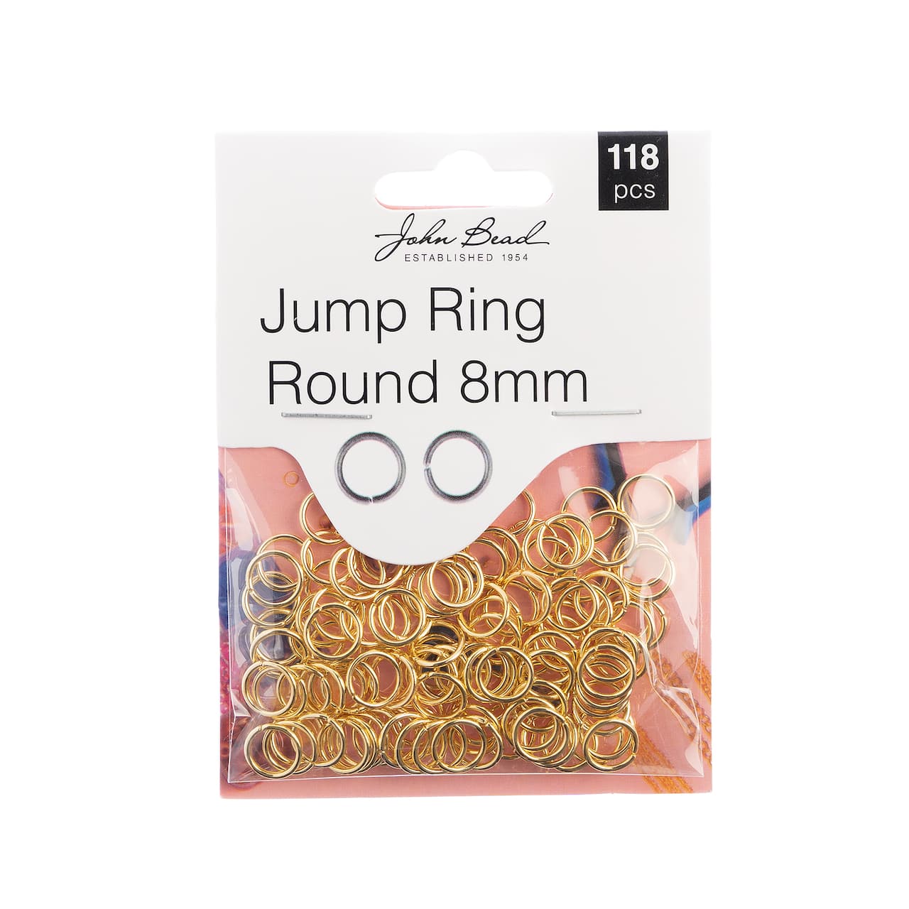 John Bead Must Have Findings 8mm Round Jump Ring, 118ct.